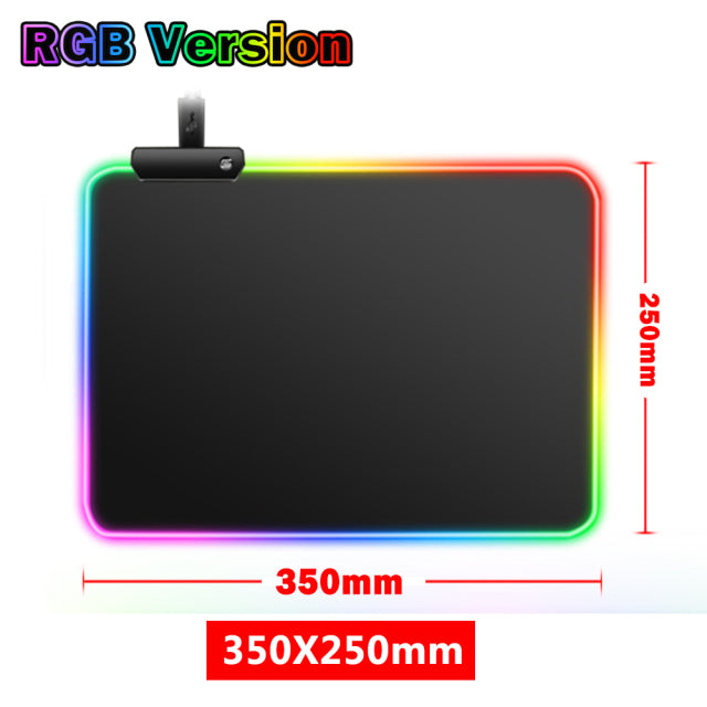 Mouse Pad Gamer Iluminado led Rgb Grande 80 cm por 30 com Mousepad gamer Led com em volta superficie speed para jogos