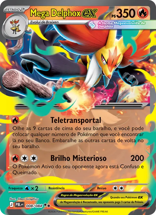 Mega Delphox ex 008/084 - Escuridão Absoluta