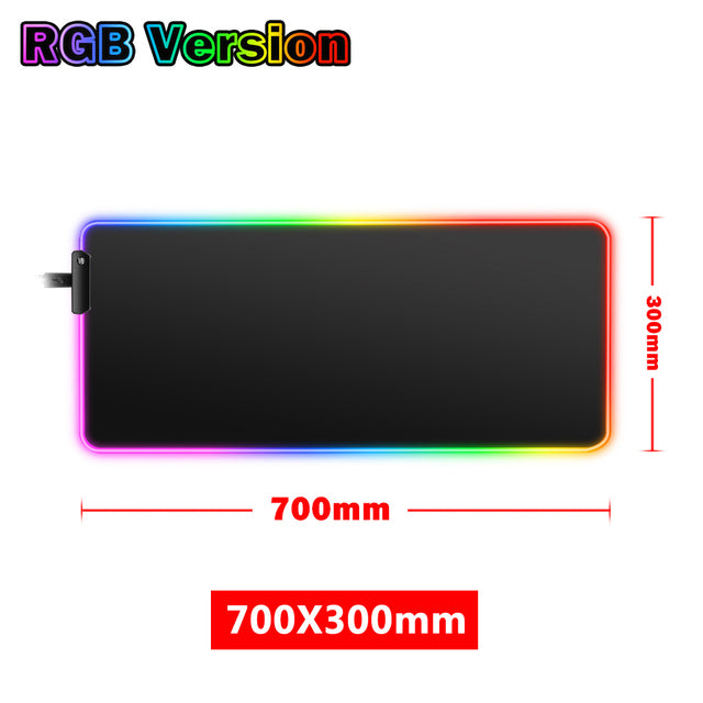 Mouse Pad Gamer Iluminado led Rgb Grande 80 cm por 30 com Mousepad gamer Led com em volta superficie speed para jogos