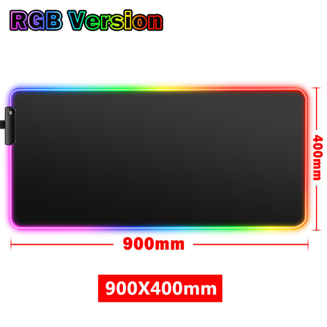 Mouse Pad Gamer Iluminado led Rgb Grande 80 cm por 30 com Mousepad gamer Led com em volta superficie speed para jogos