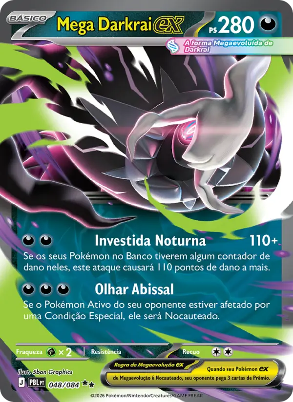 Mega Darkrai ex 048/084 - Escuridão Absoluta
