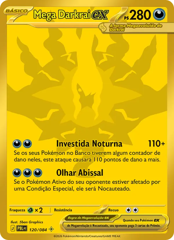Mega Darkrai ex 120/084 - Escuridão Absoluta