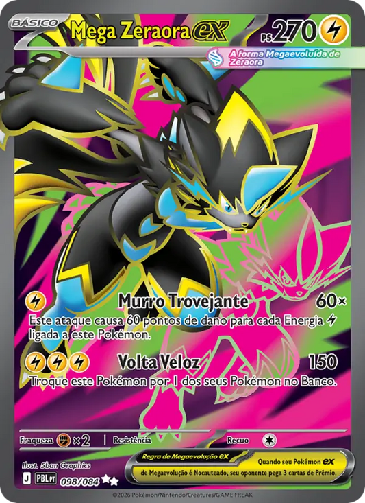 Mega Zeraora ex 098/084 - Escuridão Absoluta