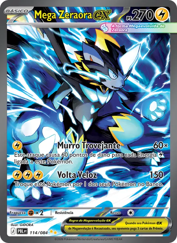 Mega Zeraora ex 114/084 - Escuridão Absoluta