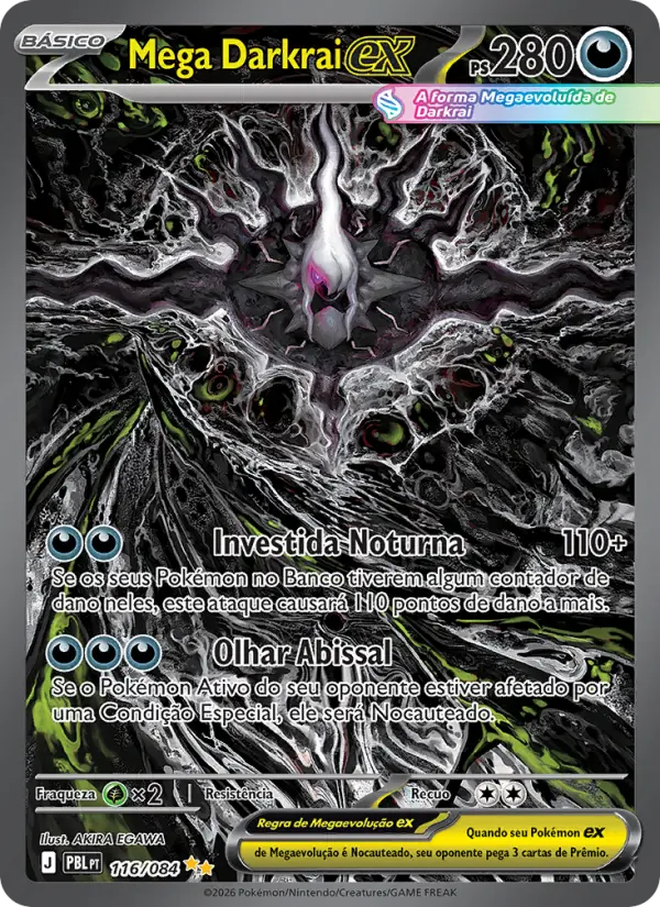 Mega Darkrai ex 116/084 - Escuridão Absoluta