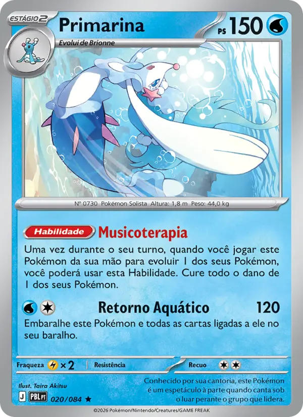 Primarina 020/084 - Escuridão Absoluta