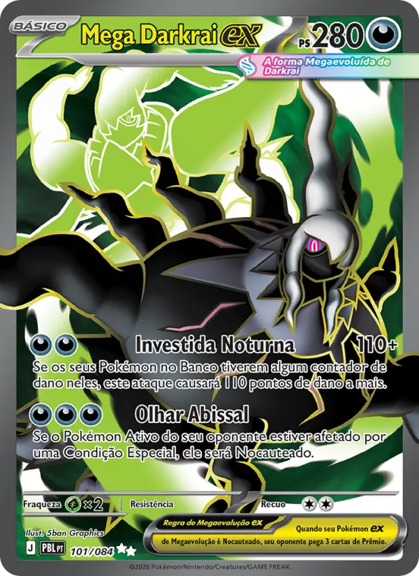 Mega Darkrai ex 101/084 - Escuridão Absoluta