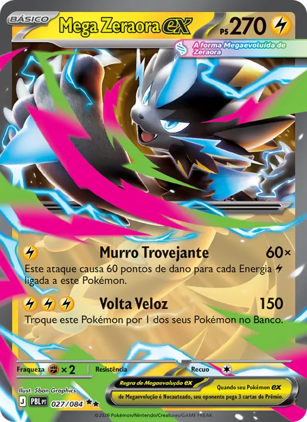 Mega Zeraora ex 027/084 - Escuridão Absoluta