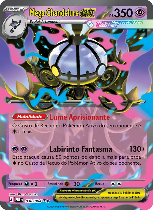 Mega Chandelure ex 038/084 - Escuridão Absoluta