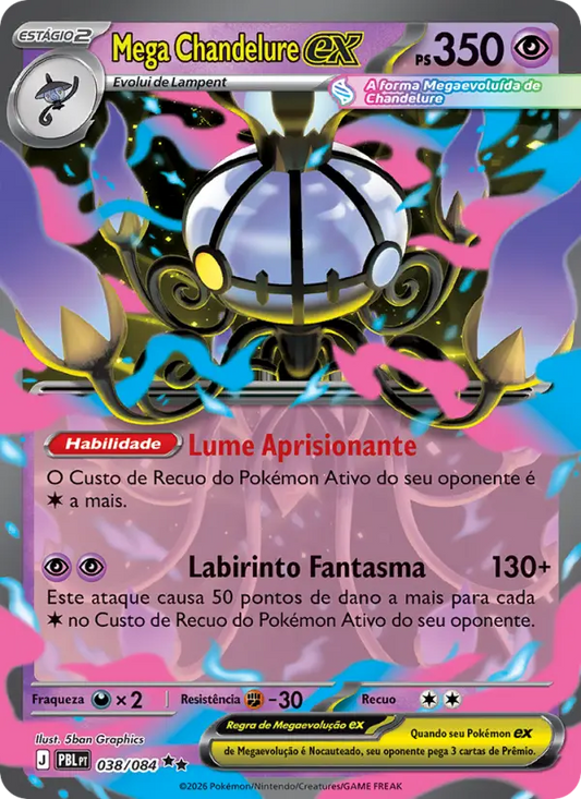 Mega Chandelure ex 038/084 - Escuridão Absoluta