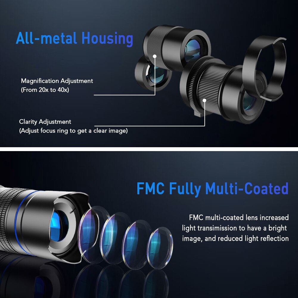 Super Luneta zoom 18x Lente Zoom para Celular