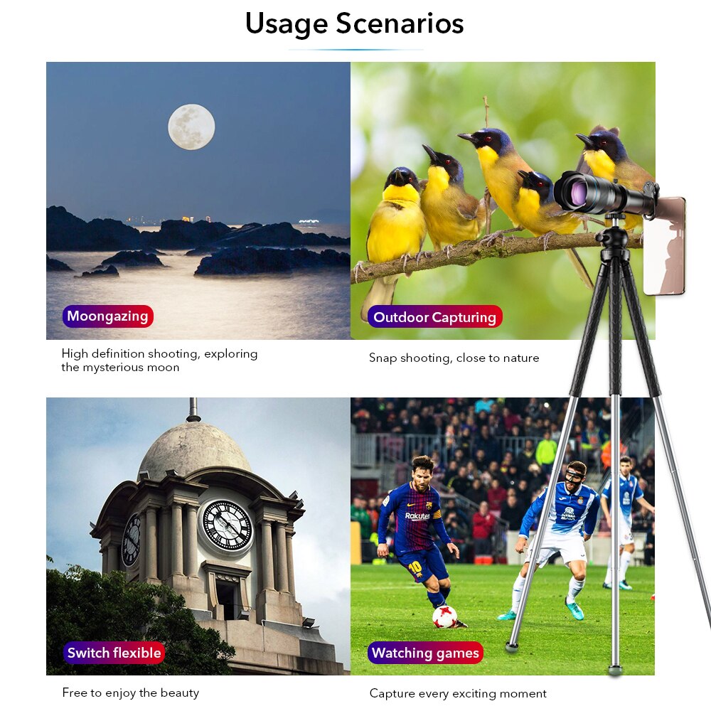 Super Luneta zoom 18x Lente Zoom para Celular