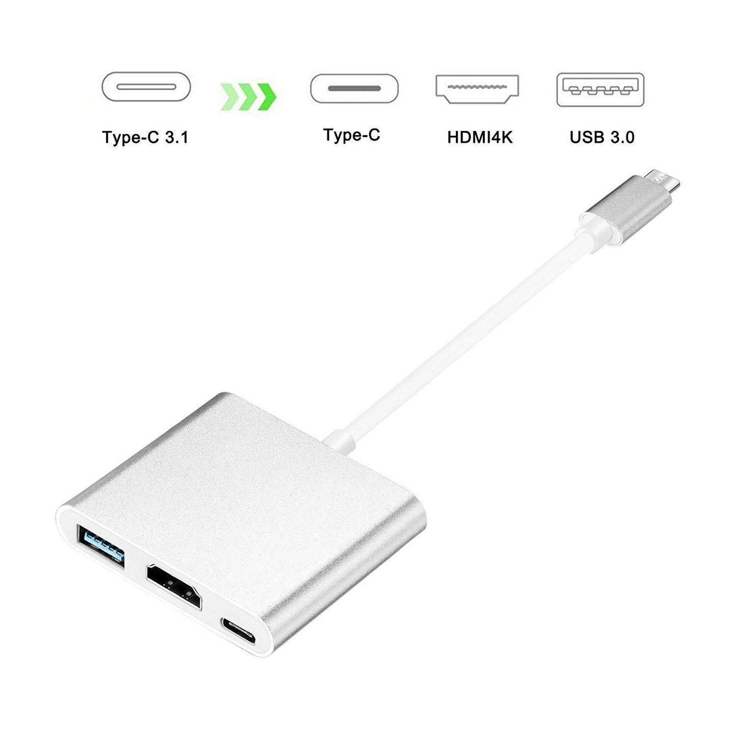 Adaptador Usb 3.1 Tipo-C Para hub HDMI Usb 3 - 4k